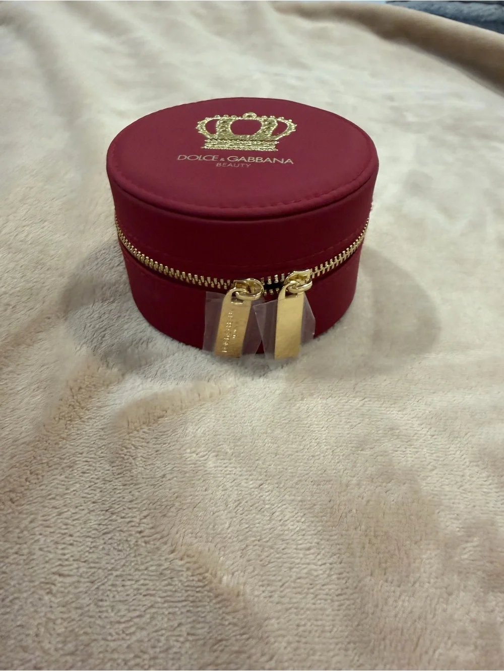 Dolce & Gabbana Burgundy Ring Travel Compact Case